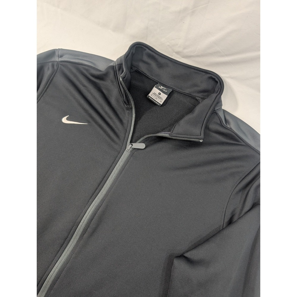 Nike Dri-Fit Track Jacket XL Black Full Zip Athletic Running Jacket Excellent